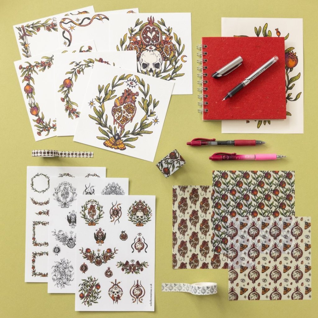 Pomegranate After Dark Box Contents - Under the Rowan Trees