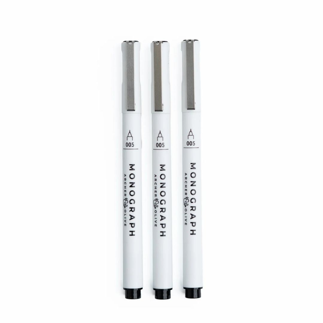 Monograph Black Fineliners Set of 3
