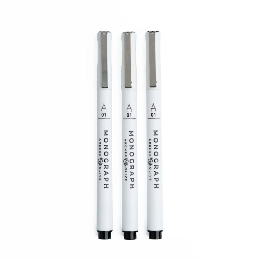 Monograph Black Fineliners Set of 3