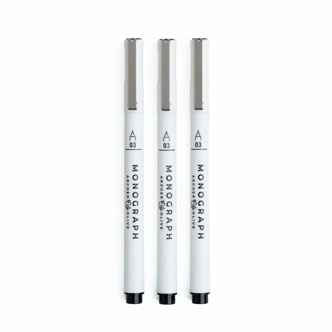 Monograph Black Fineliners Set of 3