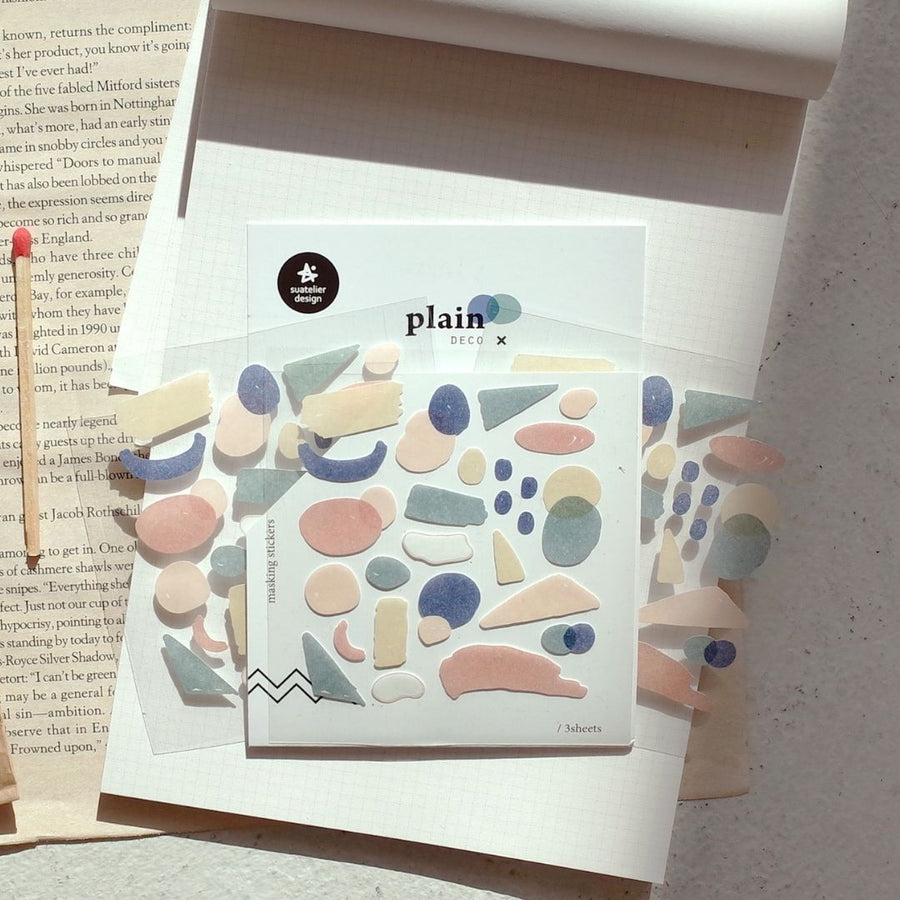 16 - 18 Muted Suatelier Stickers - Plain - 17 - Suatelier