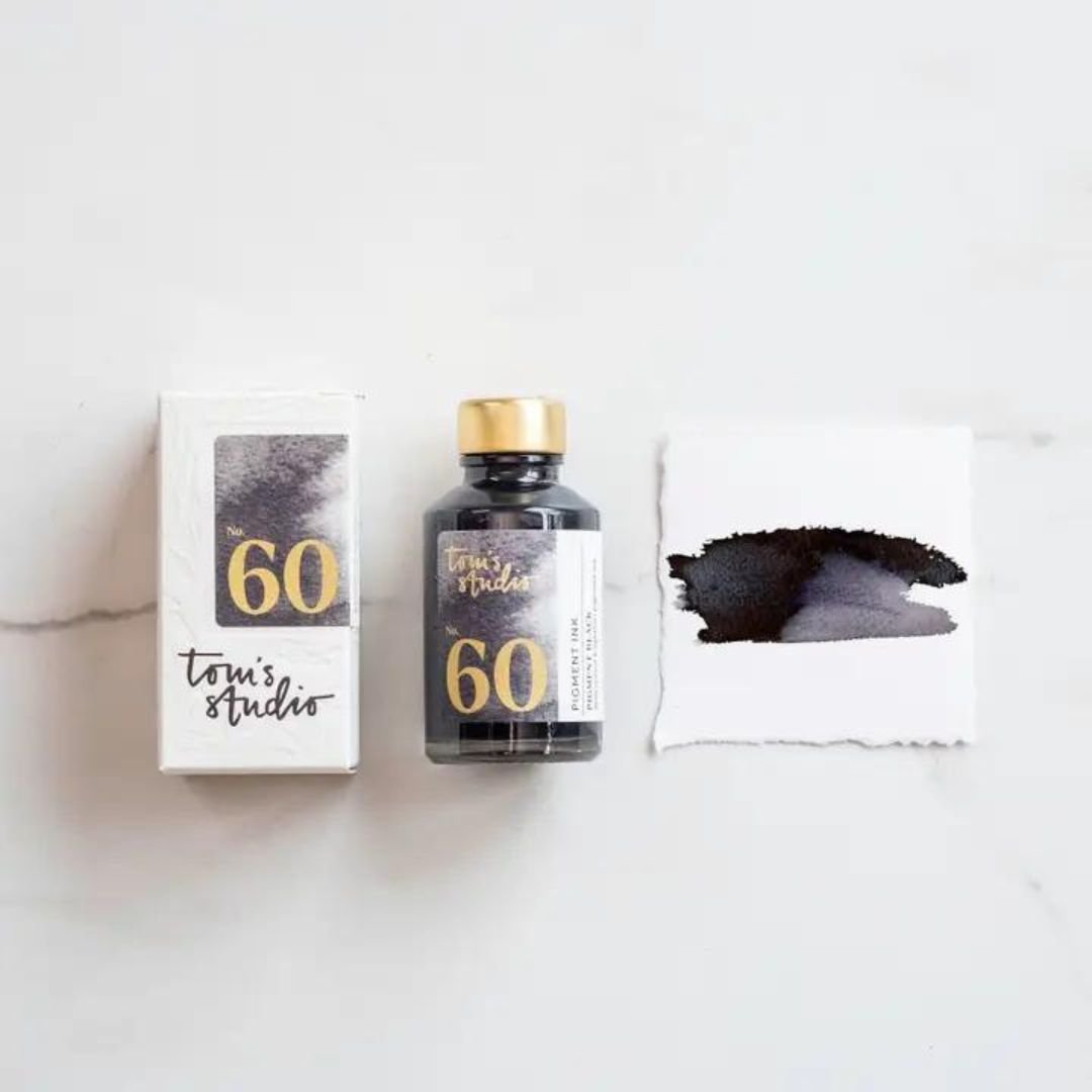 Black Pigment Fountain Pen Ink 60 - Tom's Studio-Fountain Pen Inks-Tom's Studio-