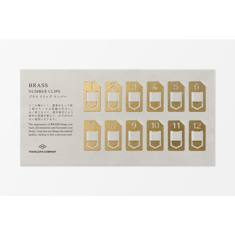 BRASS Clips Number - TRAVELER'S COMPANY