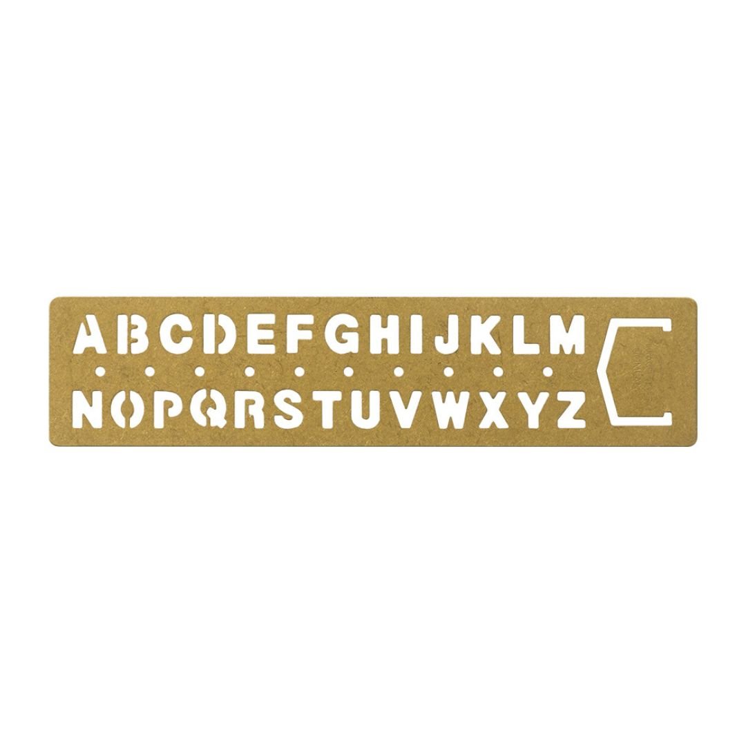 BRASS Template Bookmark Alphabet - TRAVELER'S COMPANY