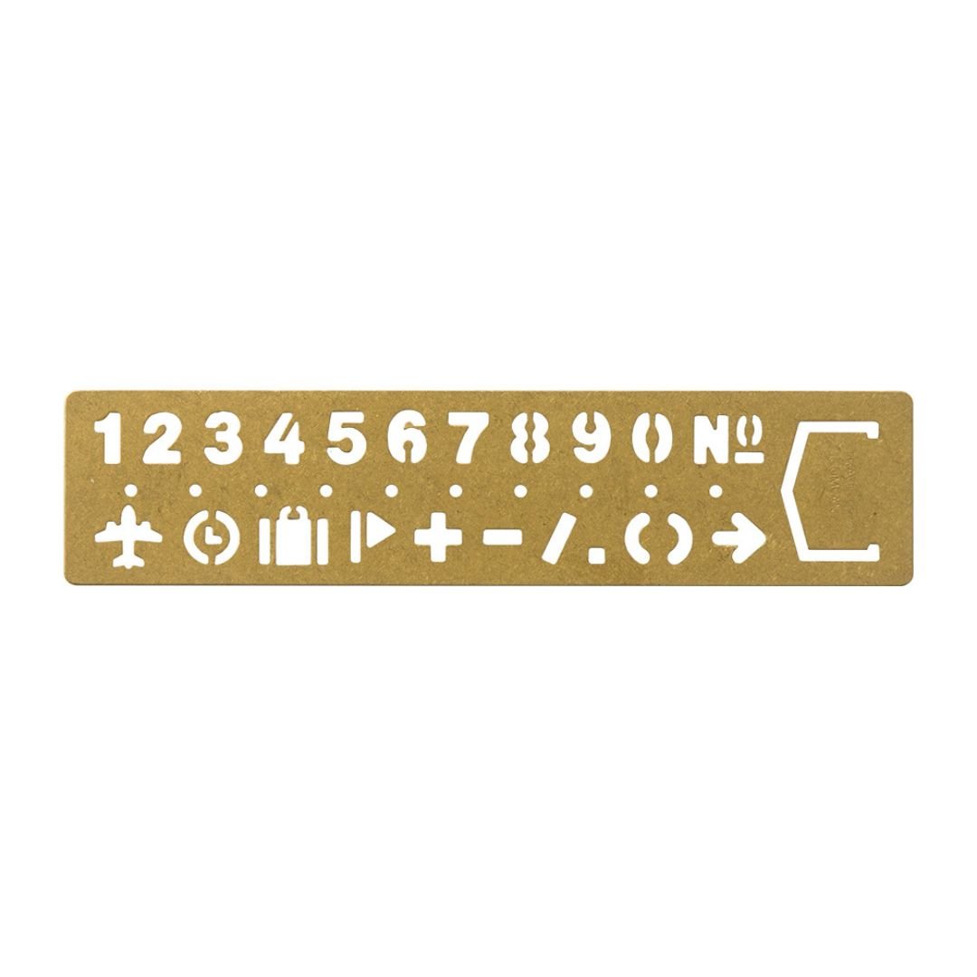 BRASS Template Bookmark Number - TRAVELER'S COMPANY
