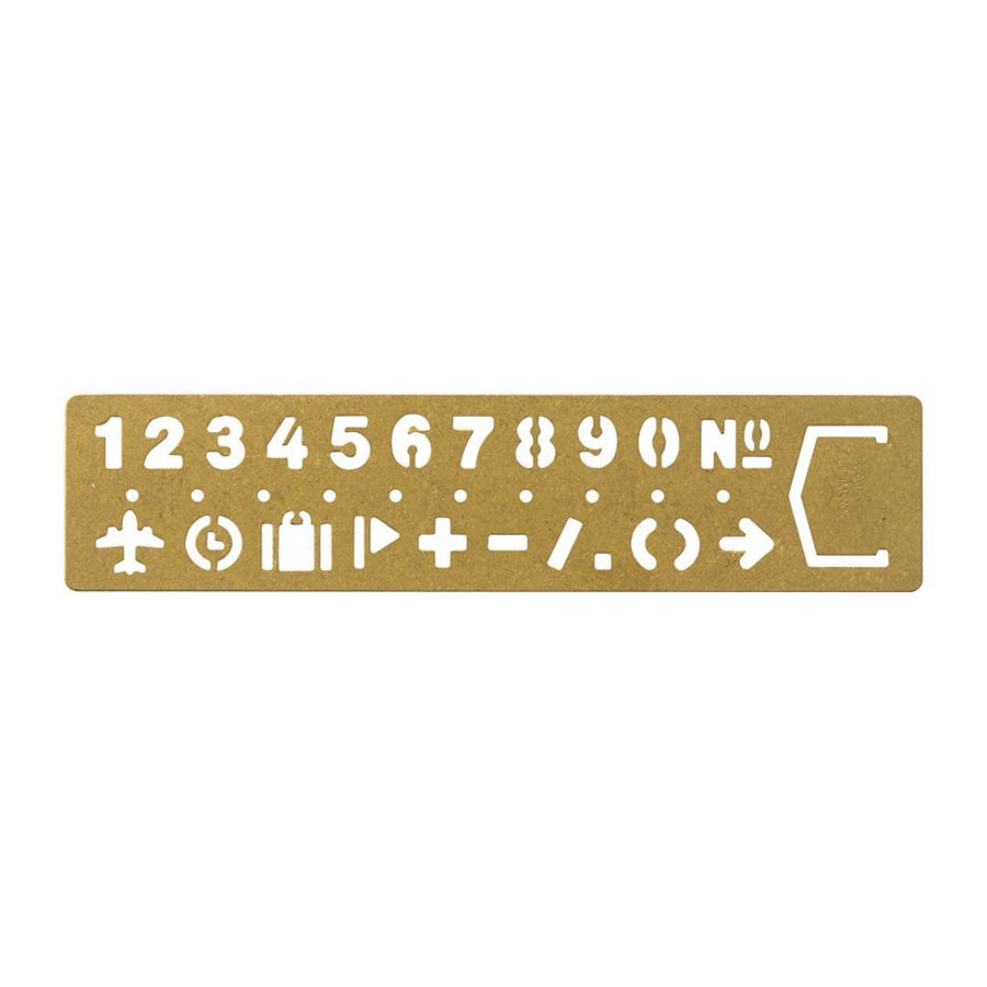BRASS Template Bookmark Number - TRAVELER'S COMPANY