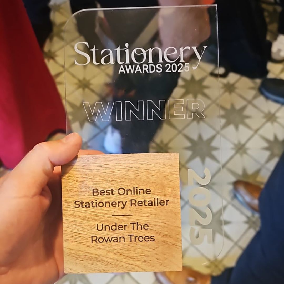 Satationery Awards 2025 Winner Best Online Stationery Retailer Under the Rowan Trees