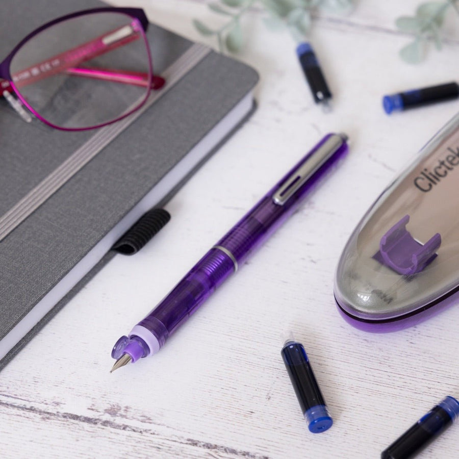Clictek Retractable Fountain Pens - Writech - Purple - Under the Rowan Trees