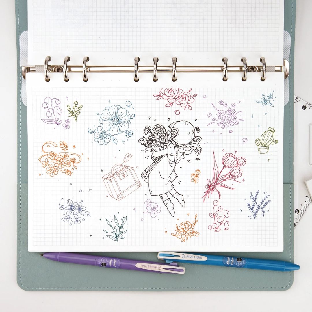 Dual Colour Gel Pens - Foggy Blue - Under the Rowan Trees