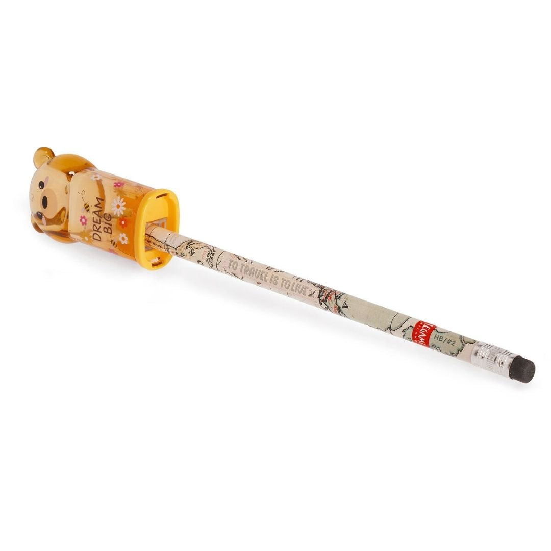 Pencil Sharpener With Container - Teddy Bear