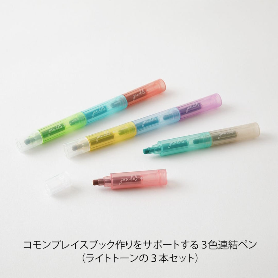 Dots Connection Pen 3 Pack Midori - Light Tones - Under the Rowan Trees