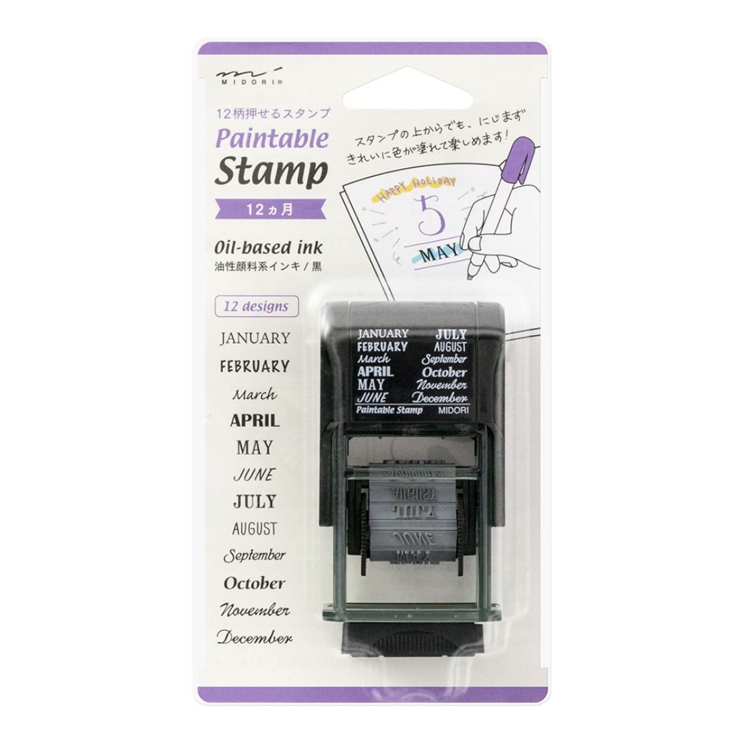 Midori Paintable Rotating Stamp - 12 Months - Under the Rowan Trees