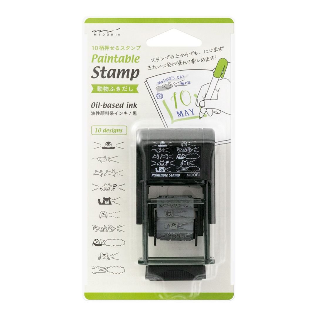 Midori Paintable Rotating Stamp - Animal Speech Bubble - Under the Rowan Trees