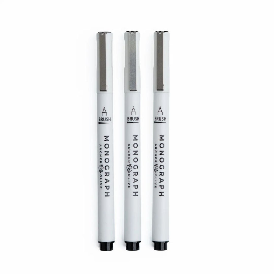 Black Fineliners Set of 3 - Archer & Olive