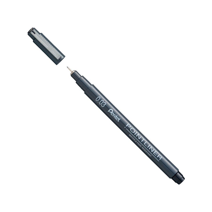 Pentel Pointliner Black S20P-Pens-Pentel-0.03mm