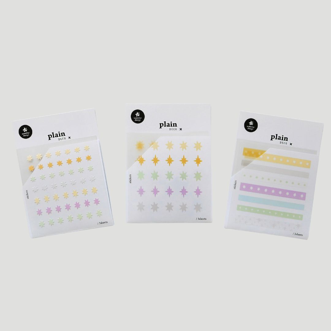 Pastel Stars Suatelier Stickers - Plain 81-83