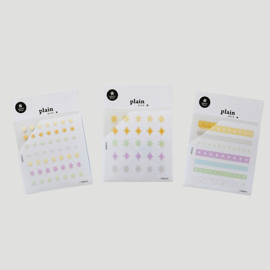Pastel Stars Suatelier Stickers - Plain 81-83
