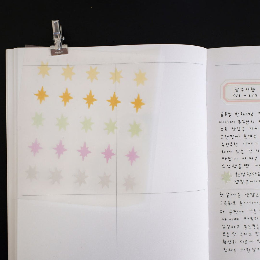 Pastel Stars Suatelier Stickers - Plain 81-83