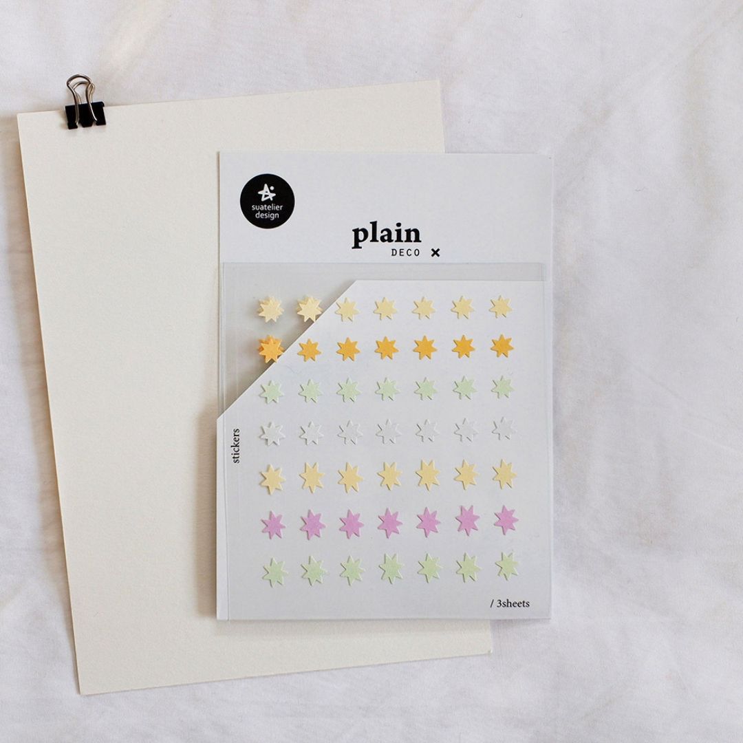 Pastel Stars Suatelier Stickers - Plain 81-83