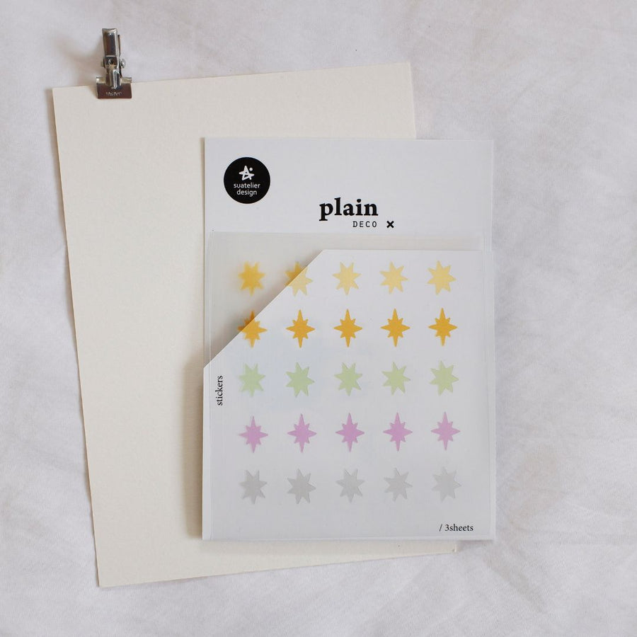 Pastel Stars Suatelier Stickers - Plain 81-83