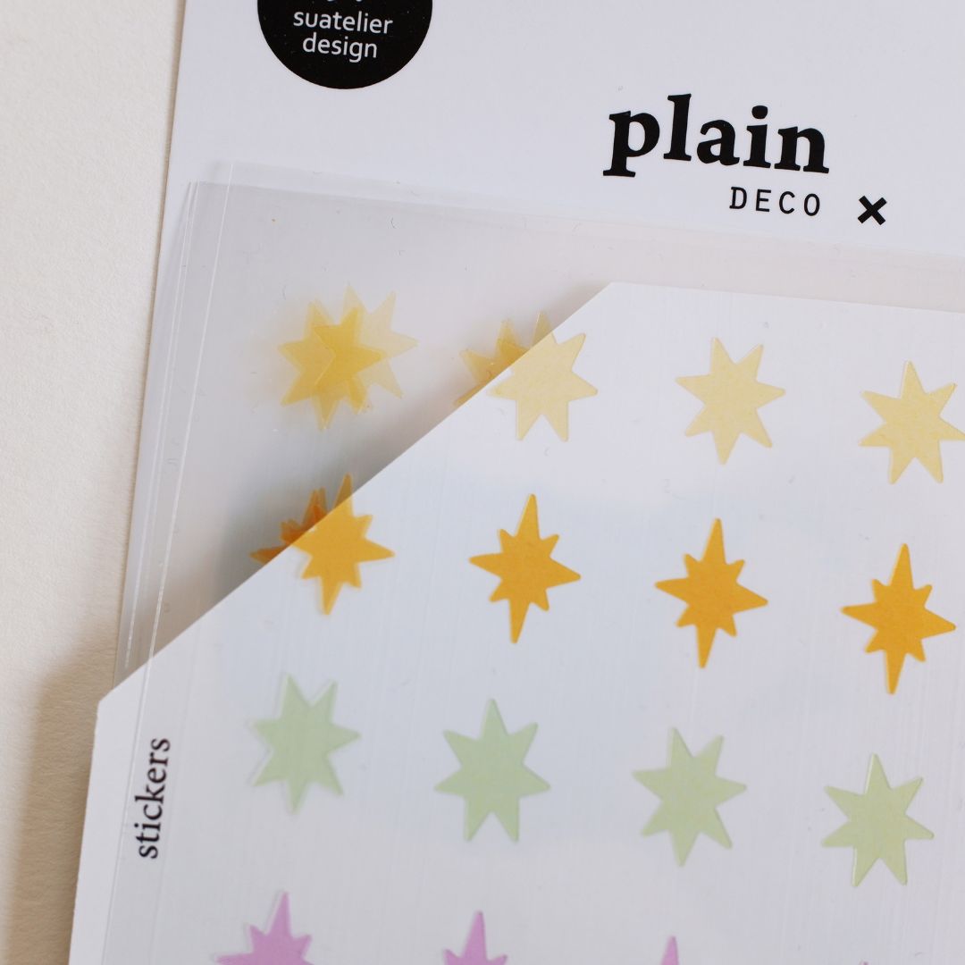 Pastel Stars Suatelier Stickers - Plain 81-83
