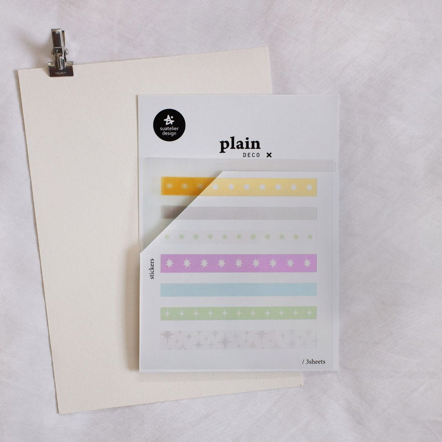 Pastel Stars Suatelier Stickers - Plain 81-83