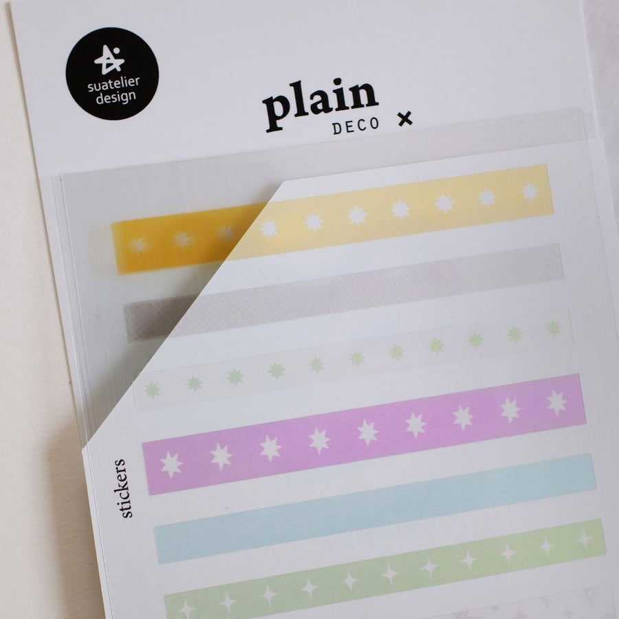 Pastel Stars Suatelier Stickers - Plain 81-83