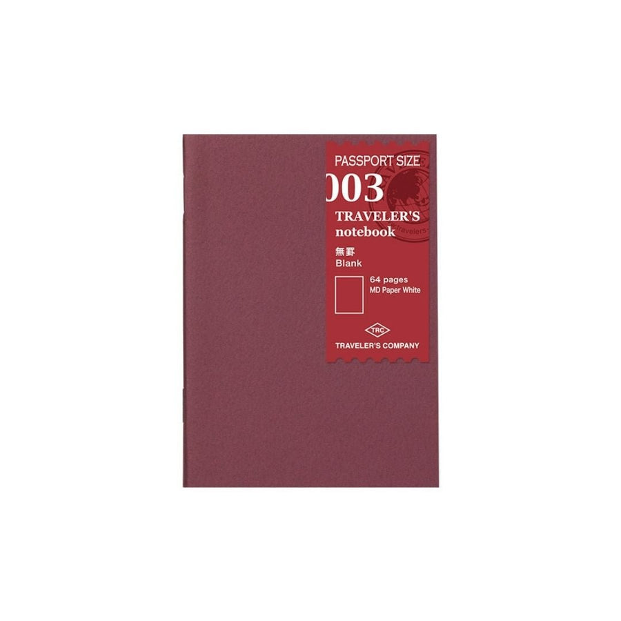 TRAVELER'S notebook Passport Size Refill 003 Blank - TRAVELER'S COMPANY