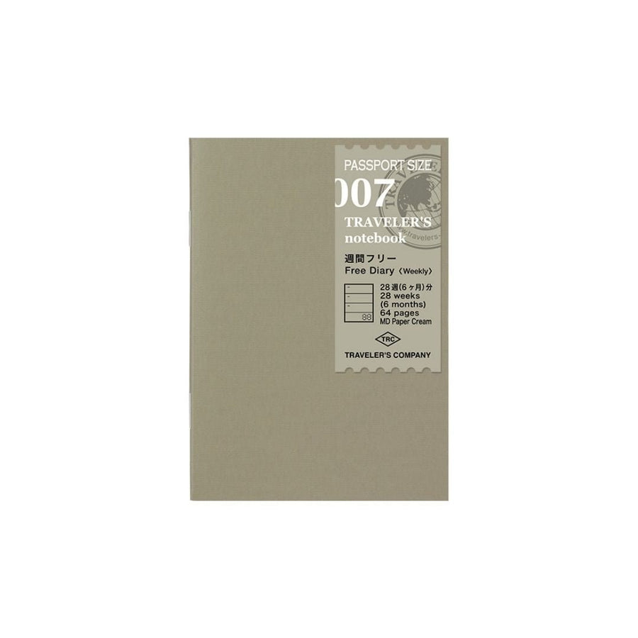 TRAVELER'S notebook Passport Size Refill 007 Free Diary Weekly - TRAVELER'S COMPANY