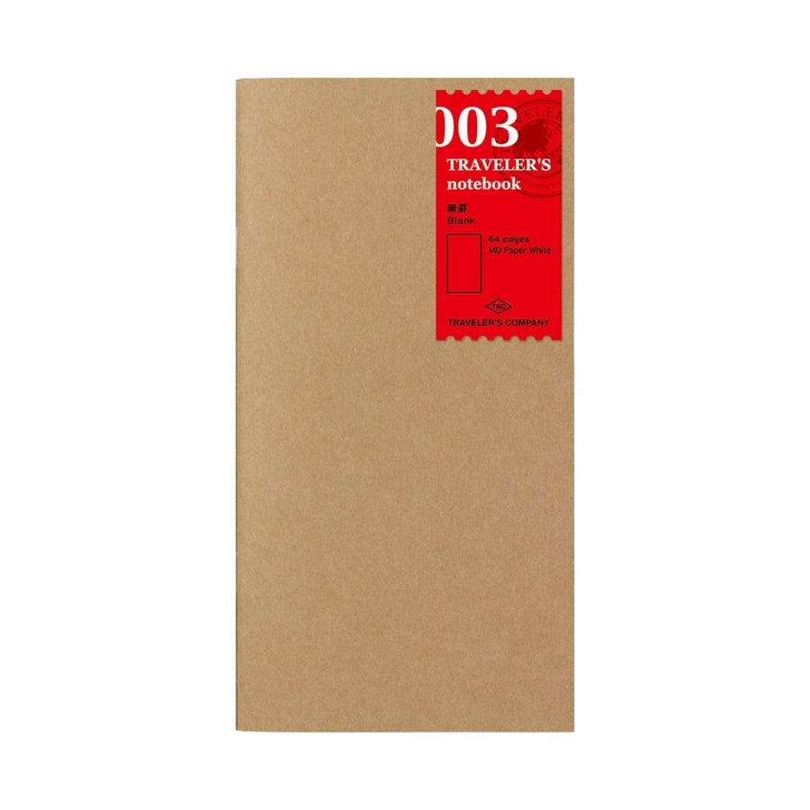 TRAVELER's notebook Standard Refills 003 Blank - TRAVELER'S COMPANY