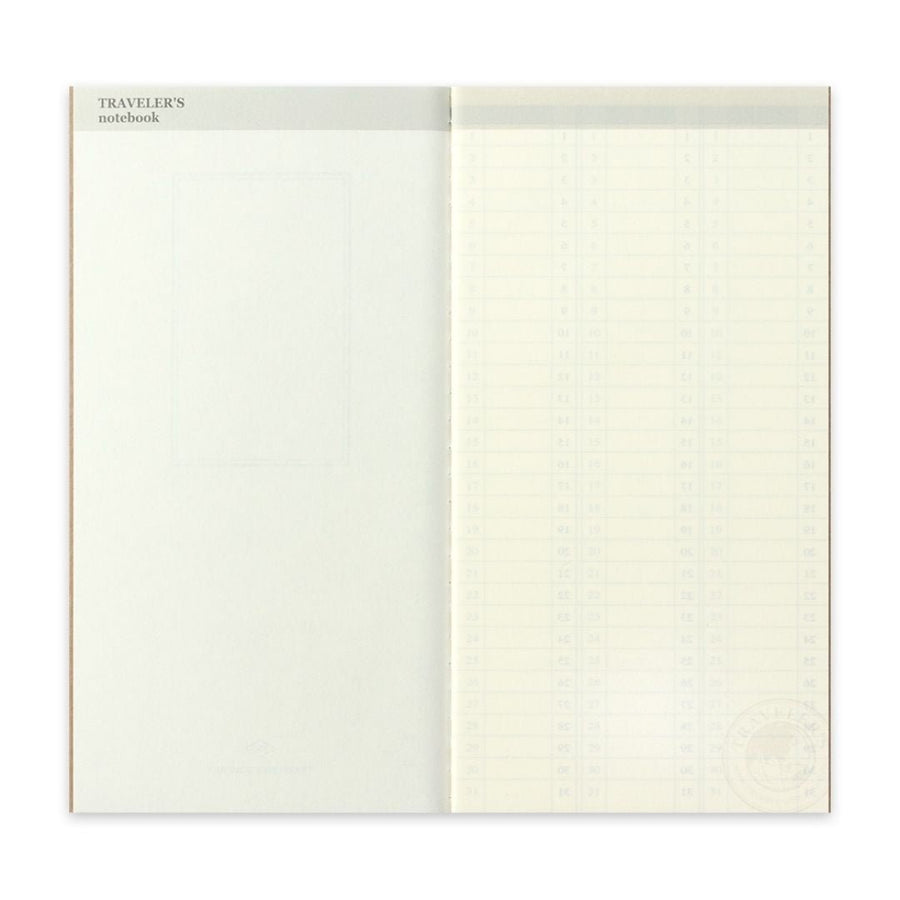 TRAVELER's notebook Standard Refills 018 Weekly Free Vertical - TRAVELER'S COMPANY