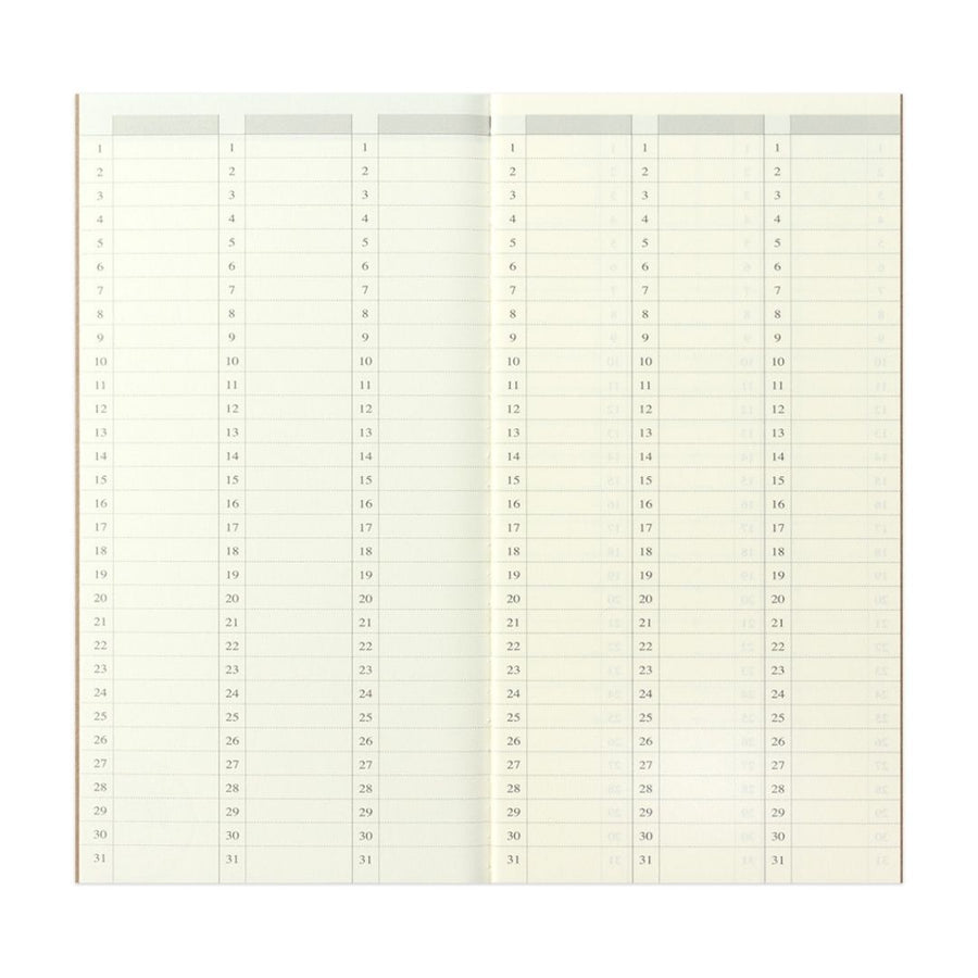 TRAVELER's notebook Standard Refills 018 Weekly Free Vertical - TRAVELER'S COMPANY