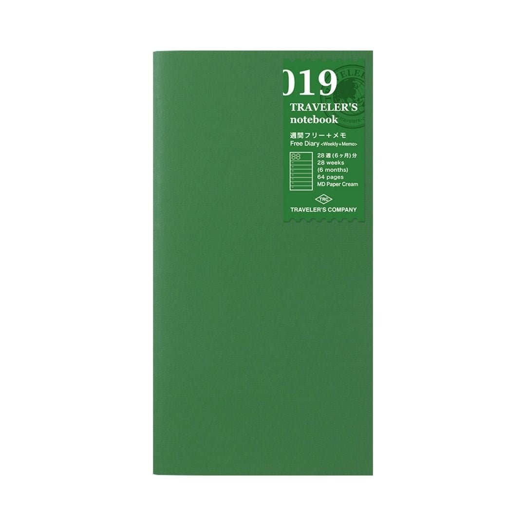 TRAVELER's notebook Standard Refills 019 Free Diary Weekly + Grid - TRAVELER'S COMPANY