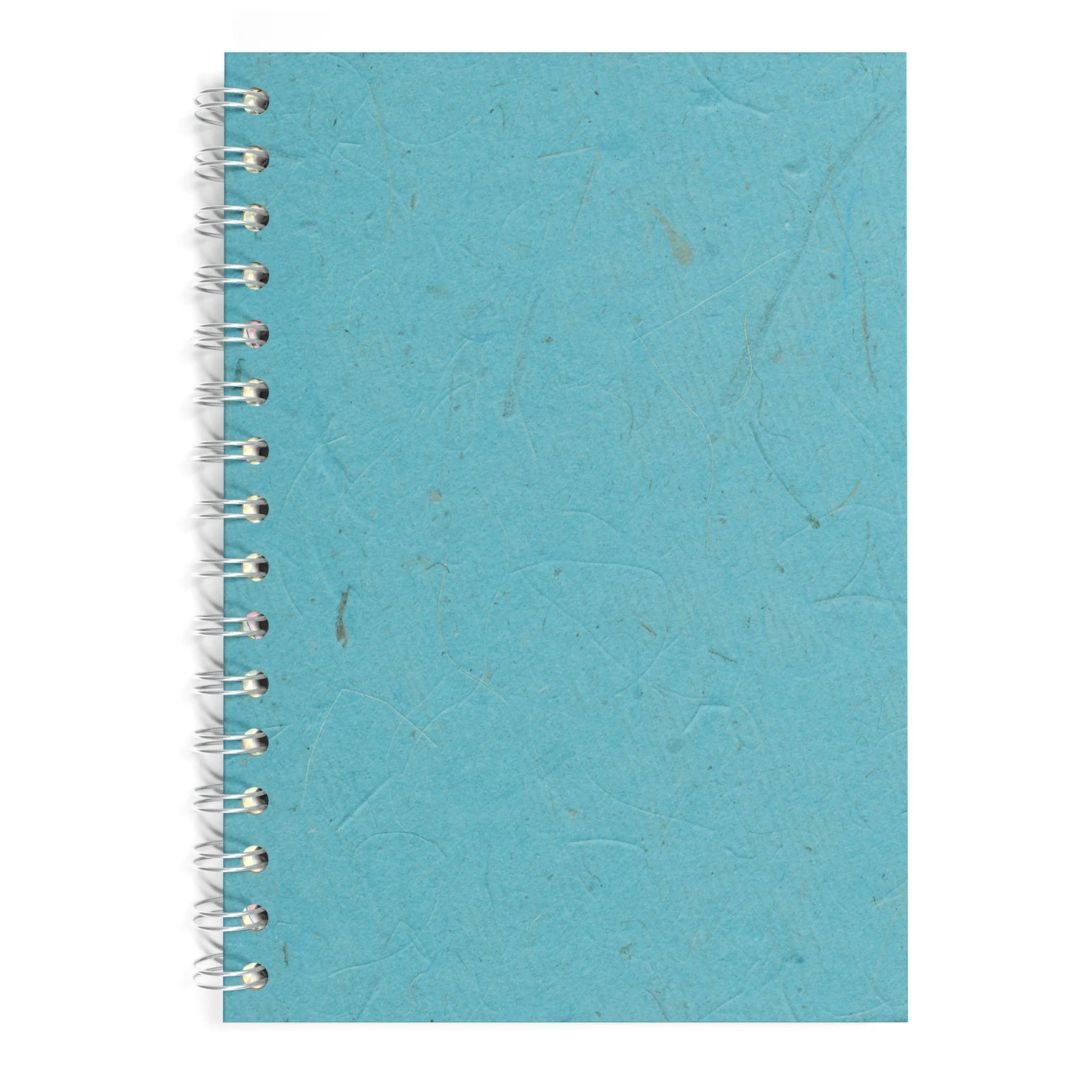 A5 Portrait Sketchbook 300gsm Watercolour Paper - Sky Blue - Pink Pig