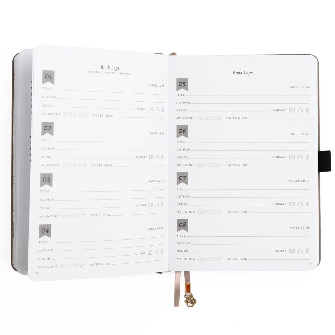 A5 Reading Journal Vintage Library in Lilac Archer & Olive - Archer & Olive