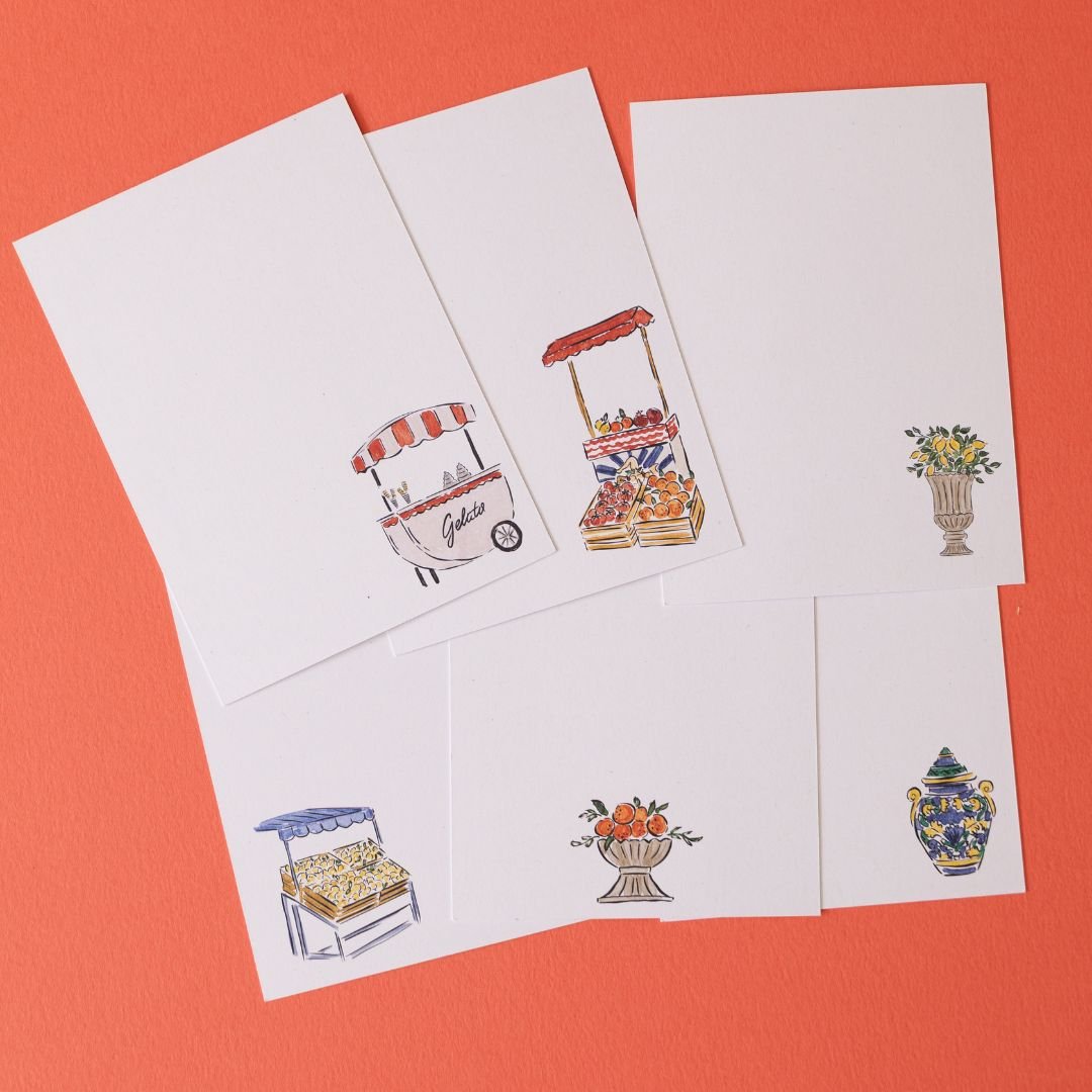 A6 Postcards Italian Summer - Set of 6 - Under the Rowan Trees