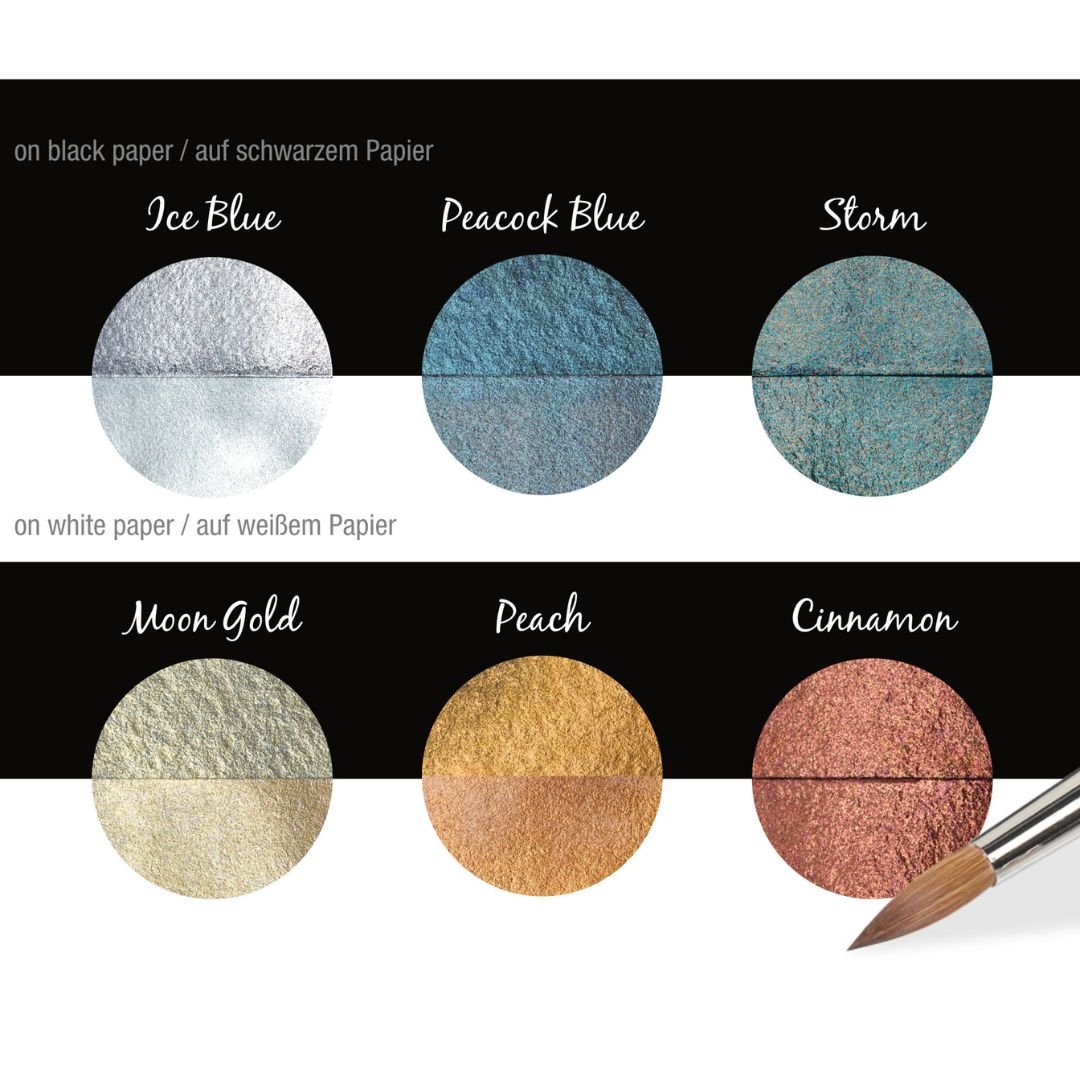 Aquarius Coliro Pearlcolors Set of Six-Calligraphy Inks-Coliro-