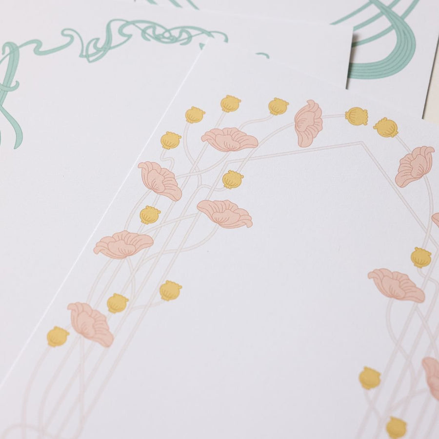 Art Nouveau Paper Set-Scrapbooking Papers-Under the Rowan Trees-