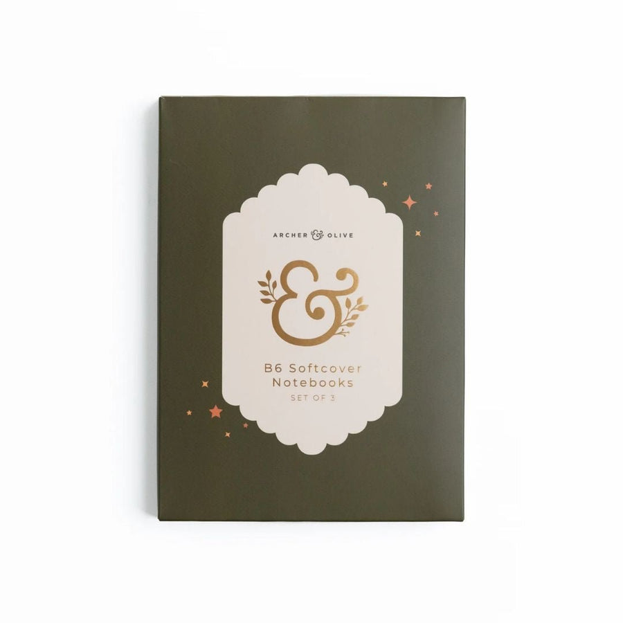 B6 Softcover Notebooks Set of 3 - Archer & Olive - Archer & Olive