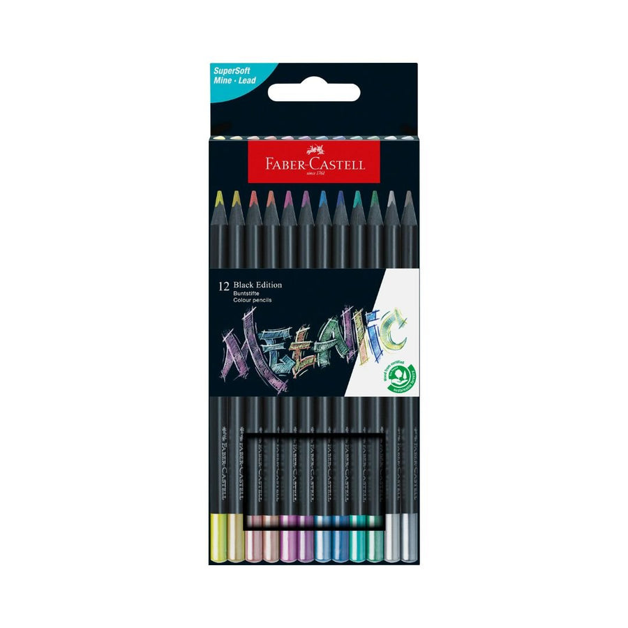Metallic Colour Pencils Black Edition Faber-Castell-Coloured Pencils-Faber-Castell-