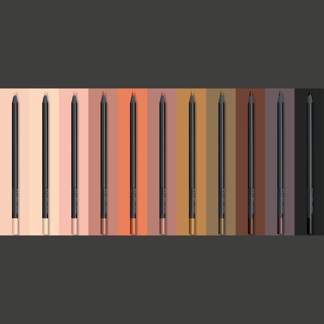 Skin Tone Colour Pencils Black Edition Faber-Castell-Coloured Pencils-Faber-Castell-