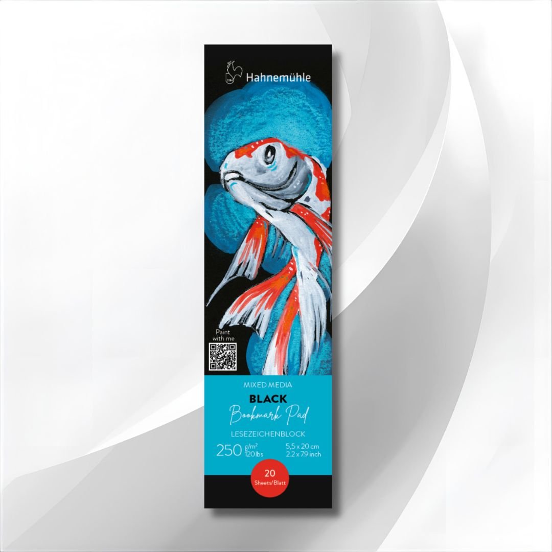 Black Watercolour Paper Bookmark Pad - Hahnemüehle