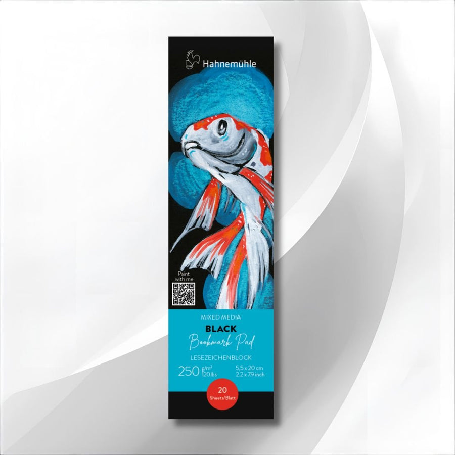 Black Watercolour Paper Bookmark Pad - Hahnemüehle