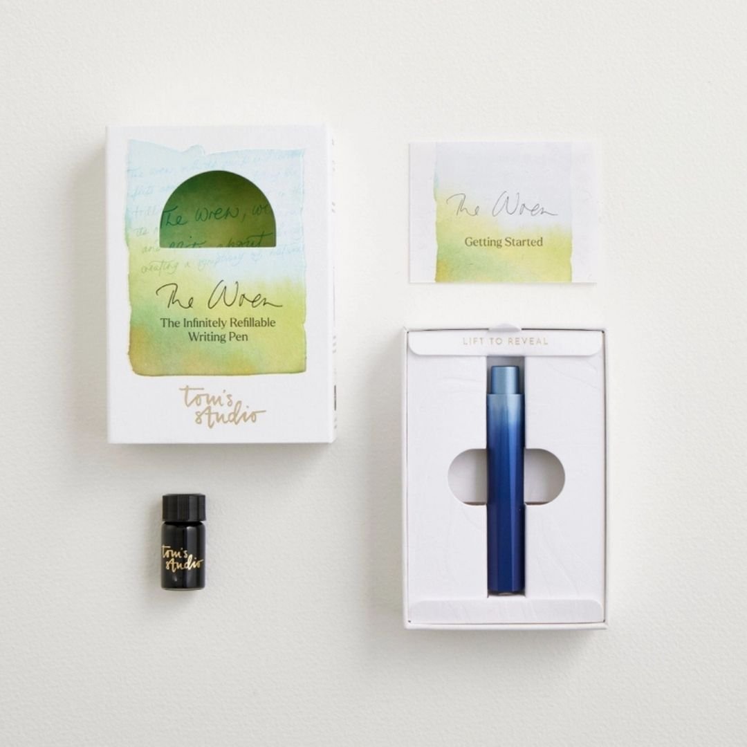 Blueberry Wren - Refillable Writing Pen - Tom's Studio