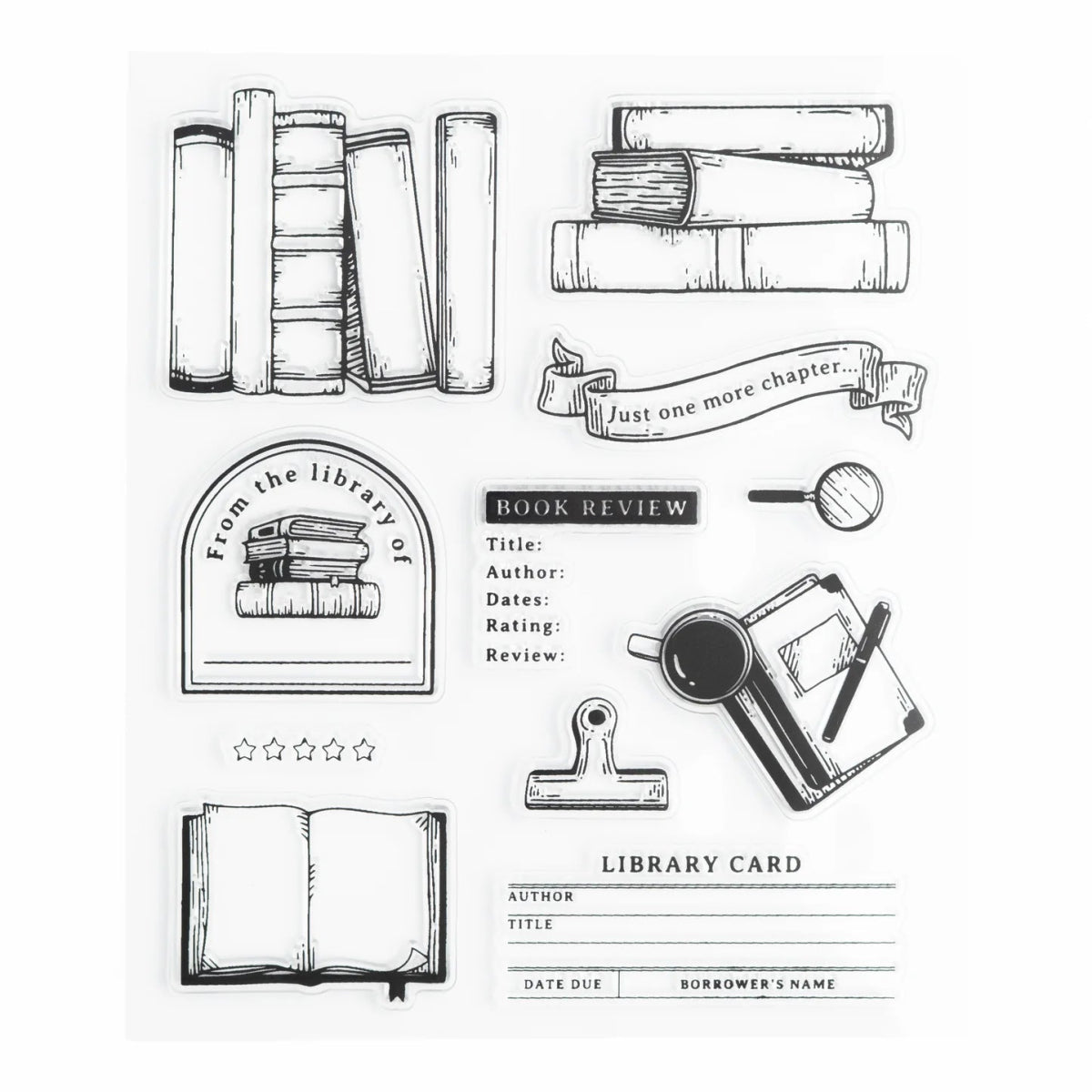 Bookish Acrylic Stamps - Archer & Olive