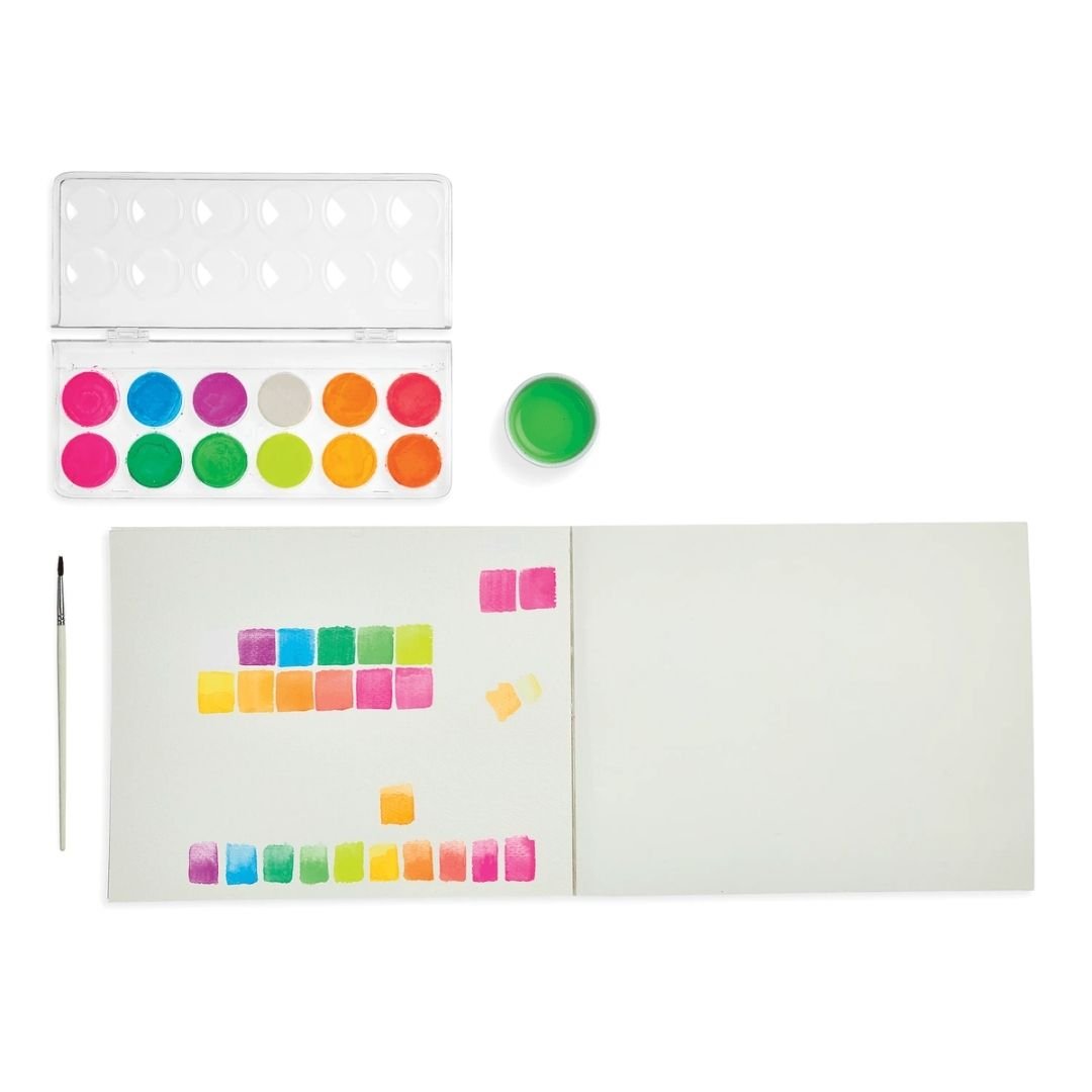 Chroma Blends Neon Watercolour Paint Set - 12 Colours - Ooly