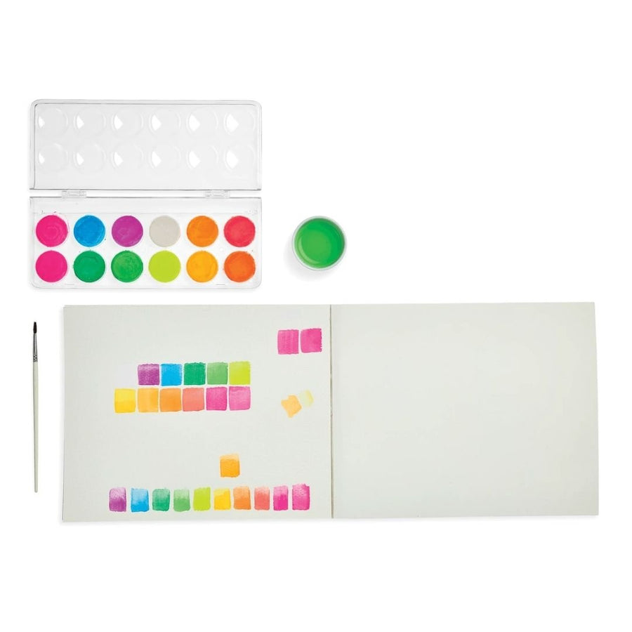 Chroma Blends Neon Watercolour Paint Set - 12 Colours - Ooly