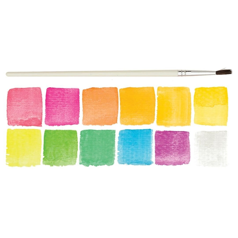 Chroma Blends Neon Watercolour Paint Set - 12 Colours - Ooly