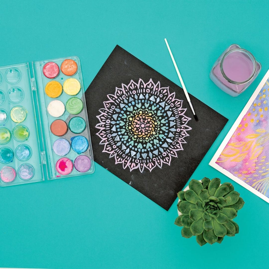 Chroma Blends Pearlescent Watercolour Paint Set - 12 Colours - Ooly