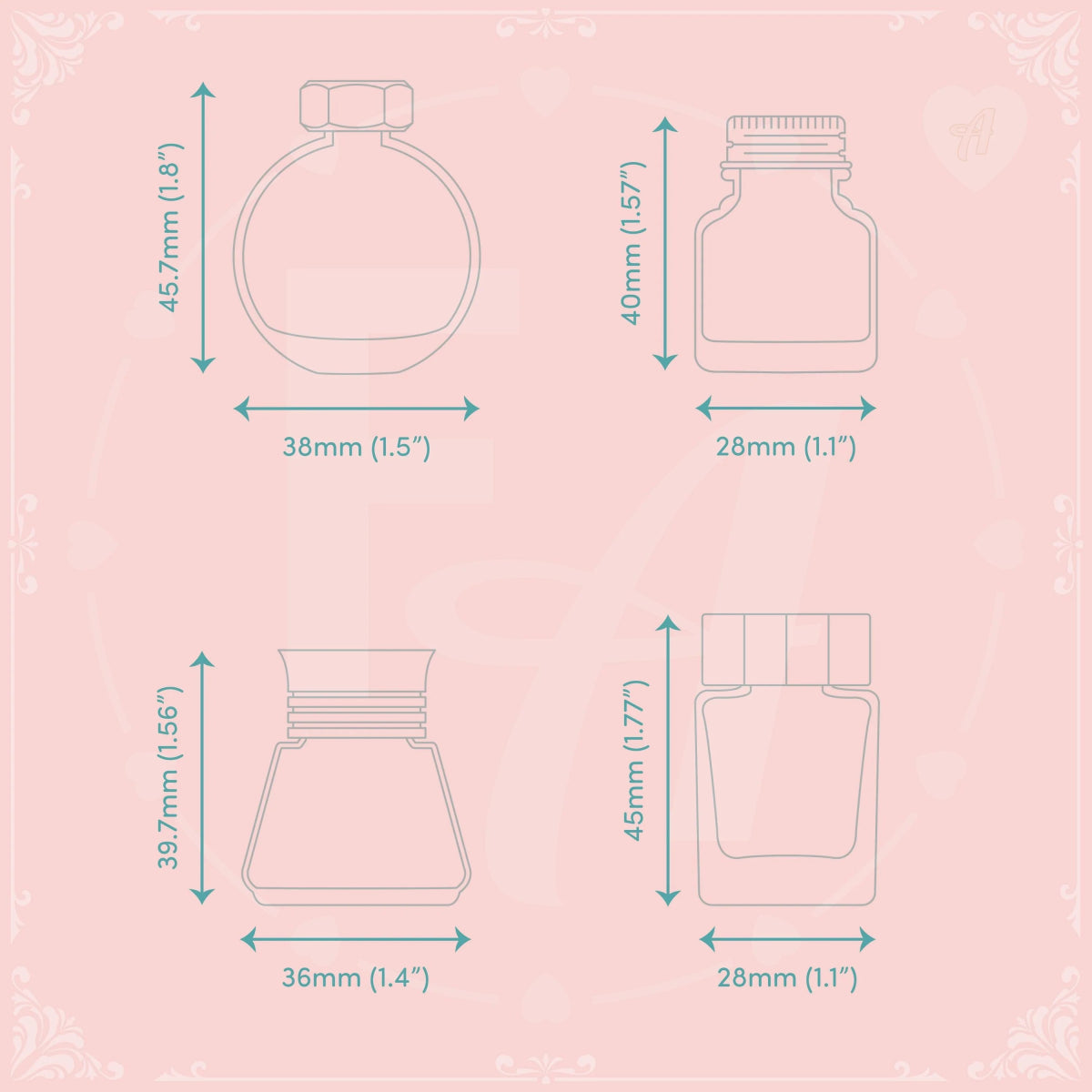 Clear Ink Bottle Stamps - Set A - Felicity's Attic